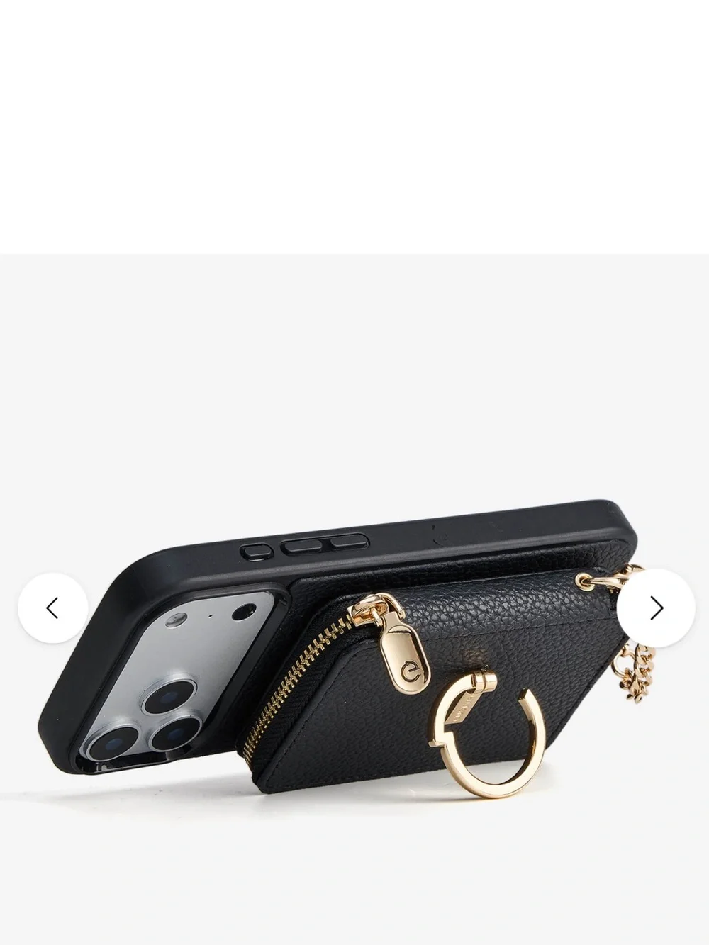 Custype black detachable Crossbody wallet, iPhone case